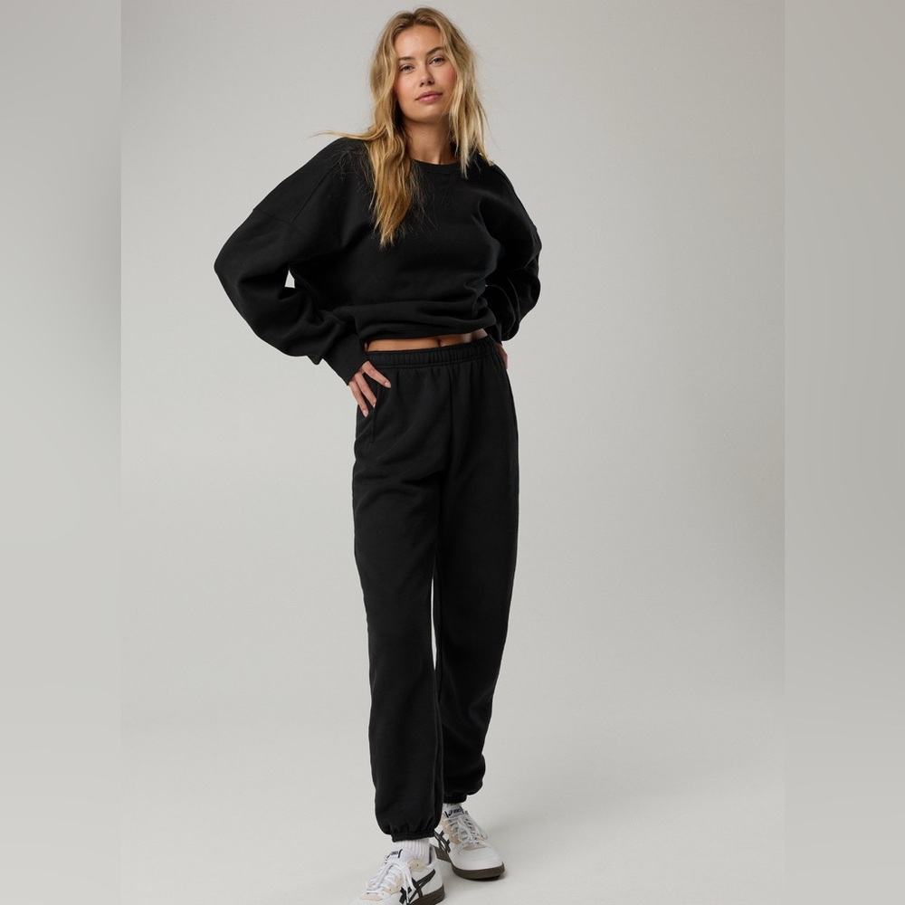 American Eagle| Cloud Fleece Black Joggers